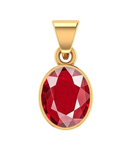 Authentic 4.25 Ratti 3.00 Carat Certified Burma Ruby Gold Plated Astrological Purpose