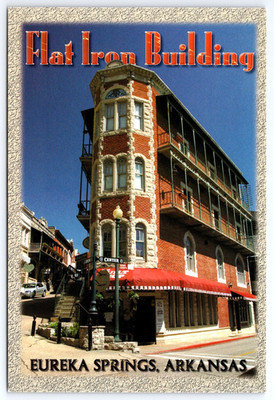 Eureka Springs Arkansas Flat Iron Building Shops Architecture Photo Postcard