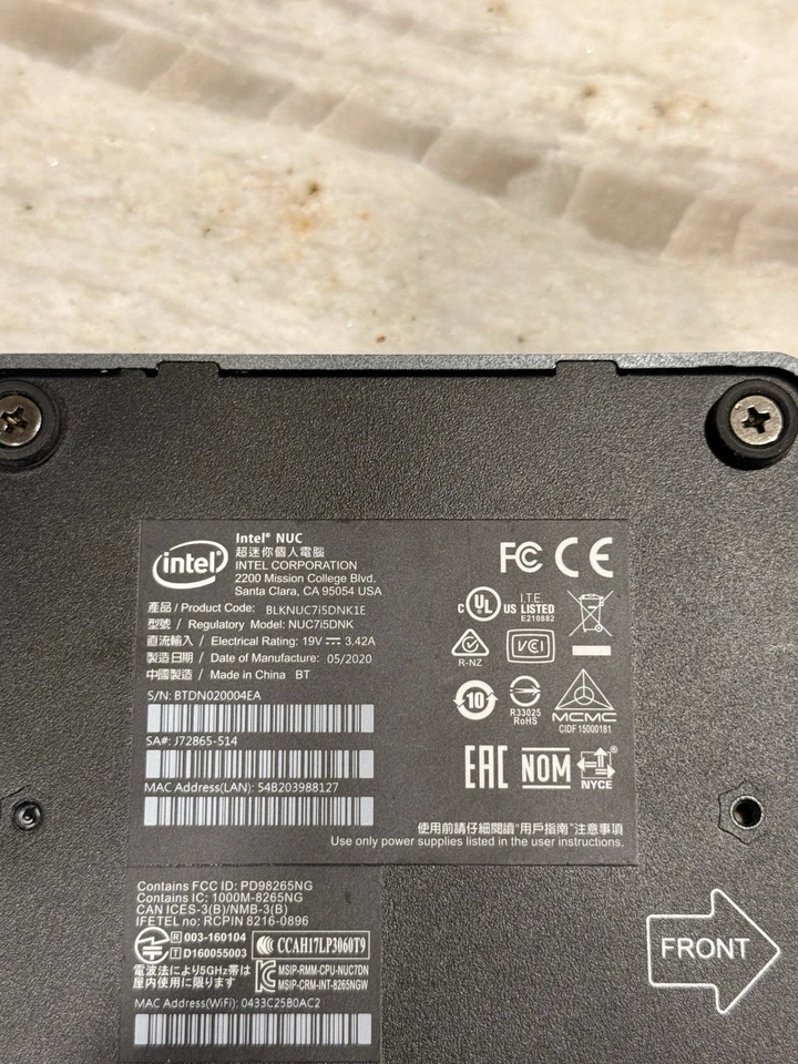 Intel NUC (256GB Win 10, Intel Core i5 7th Gen., 2.60 GHz, 8 GB, NUC7I5DNK1E - Image 3 of 4