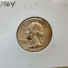 1964 Washington Quarter 25C Silver 0.9 Fine