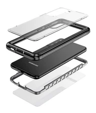 For Samsung S21 S22 S23 Clear Case Cover + Screen Protector 360 Full Body Hybrid