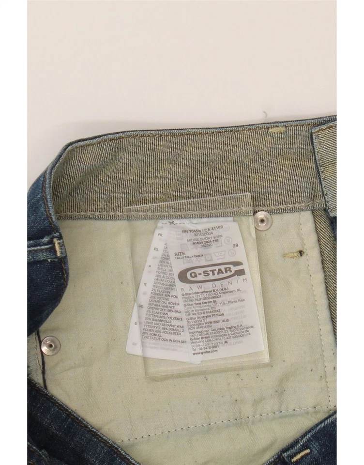 Pantalones cortos de mezclilla para mujer G-STAR W29 medio azul algodón DP02 Foto 4 de 4