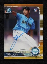 2019 Bowman Chrome Rookie Gold Refractor 34/50 Yusei Kikuchi #CRA-YK Auto 0g4