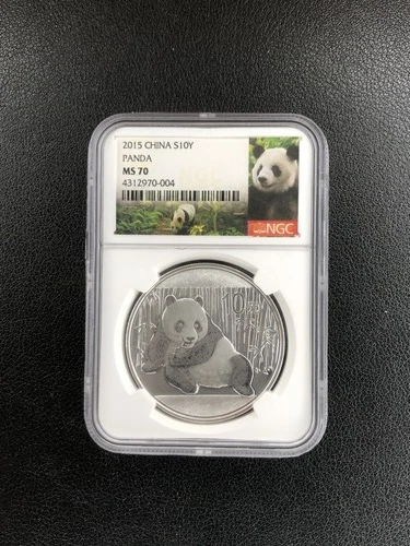 2015 China S10Y Yuan Panda  NGC MS 70 Silver Coin UNC RARE