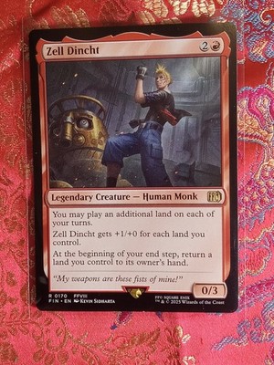Zell Dincht Final Fantasy Magic The Gathering MTG Rare Card