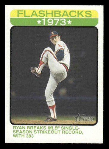 2022 Topps Heritage #BF-1 Nolan Ryan Baseball Flashbacks California Angels