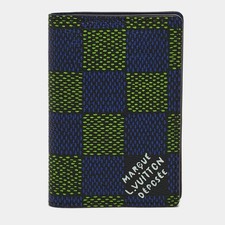 Louis Vuitton BlueGreen Damier Heritage Organizer da tasca in tela