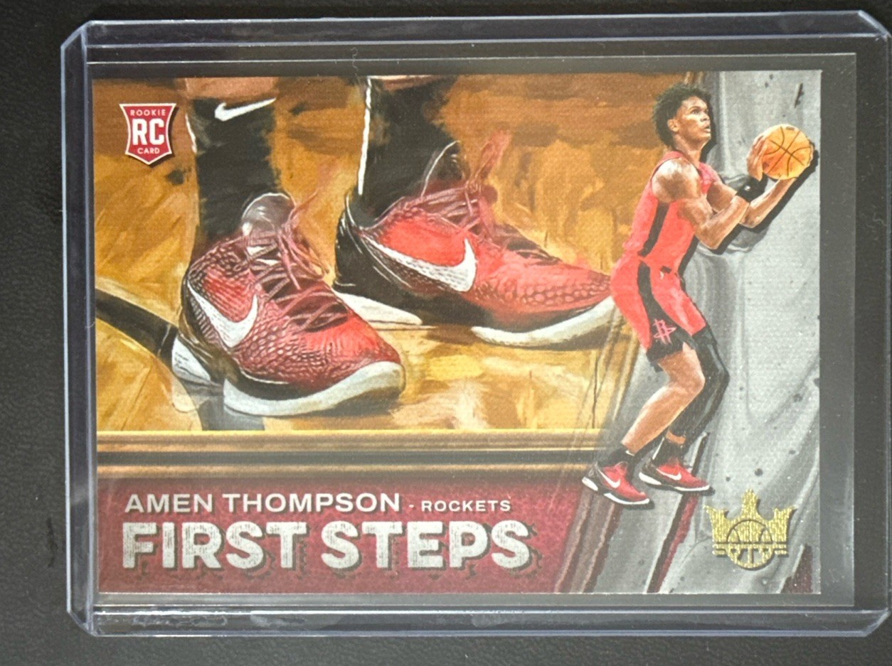 2023-24 Panini Court Kings #4 Amen Thompson First Steps RC Rookie Houston