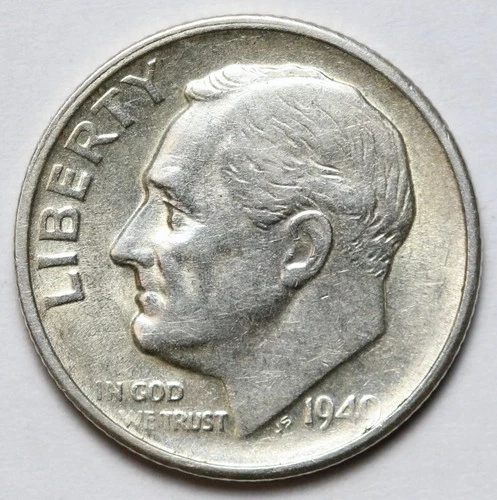 New Listing1949-S 10c Roosevelt Silver Dime - RAW - Key Date Coin - Nice Luster