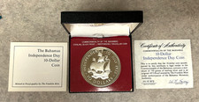 1973 Bahamas Independence Day $10 Proof Silver Coin - OGP & COA - .925