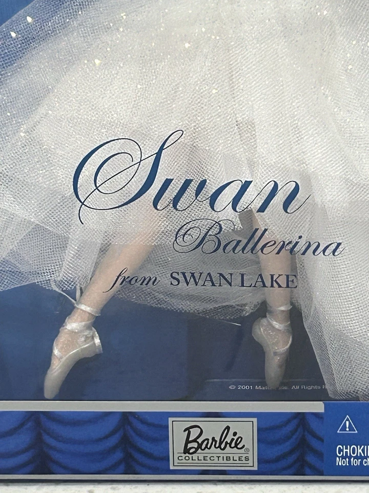 Bailarina Barbie Mattel Swan 2001 vintage del lago de los cisnes nueva en caja Foto 3 de 4