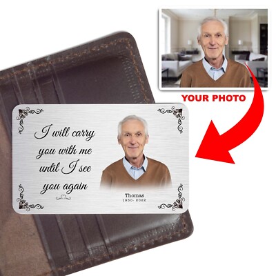 Personalisierte Aluminium Foto Geldbörse Karte - Landschaft Denkmal Geschenk in Farbe
