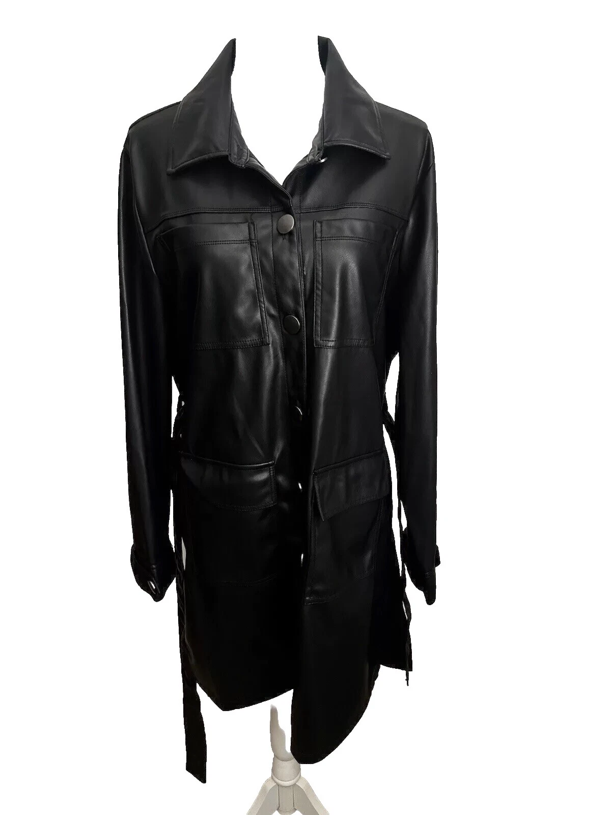 Abrigos sólido negro Adrienne Landau, chaquetas y chalecos para Mujeres