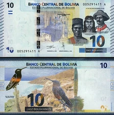 Bolivia 10 Bolivianos (1986) 2018, UNC, P-248, Suffix A