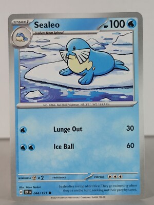 sealeo pokemon card value Pokmon Spheal (3) & (2) Trading Retreat Cost Sealeo [Reverse Holo] #43 Prices