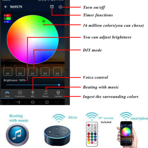 Faretto da incasso LED WIFI Bluetooth RGB/RGBW lampada esterna illuminazione terrazza spot - Foto 4 di 26