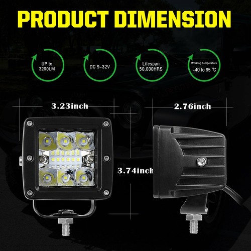 6PCS 3" 36W Cube Pods LED Fog Light Lamp Kit For 17-Up Ford F-150 Raptor US - Picture 5 of 12