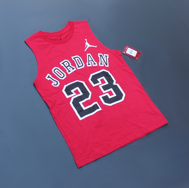 Nike Jordan Jumpman Jersey T Size L 1213 yrs Red Black (NWT Retail 20