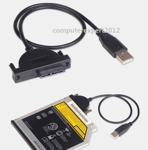 USB 2.0 Cable Adapter to SATA 7+6 13 Pin for DVD CD ROM ThinkPad Ultrabay ODD - Picture 2 of 5