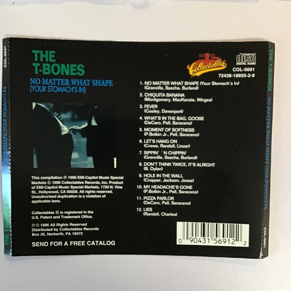 The T-Bones • No Matter What Shape (Your Stomach's In) ‘96 OOP COL-5691 NM+ 12tr Foto 4 de 4