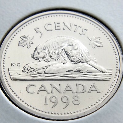 1998 Specimen Canada 5 Cents Nickel Canadian Uncirculated