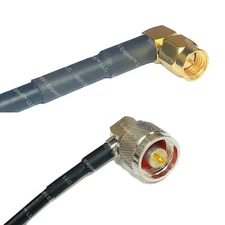 RFC240UF SMA MALE ANGLE to N MALE ANGLE Coax RF Cable USA-Ship Lot