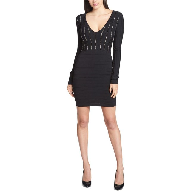 black studded bandage dress