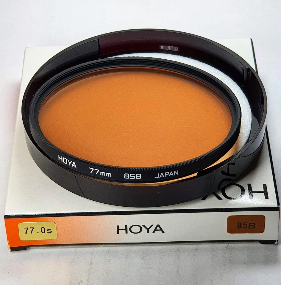 Genuine Hoya 77mm 85B 85-B 85 B Color Conversion Glass Lens Filter Japan 77 mm  - Image 3 of 4