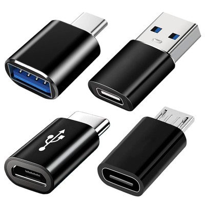 USB C Adapter 4 Stück, USB Typ C zu USB 3.0 OTG Adapter, Micro USB auf USB C