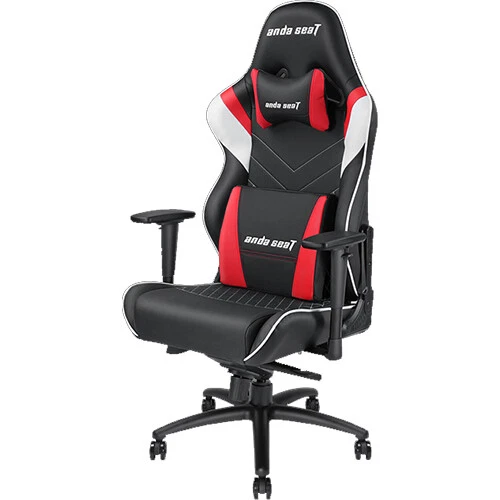 Anda Seat Assassin King Series Gaming Chair Black White and Red AD4XL03BWRPV