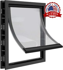 Puerta para perros con solapa magn tica transparente suave en color negro US NEW