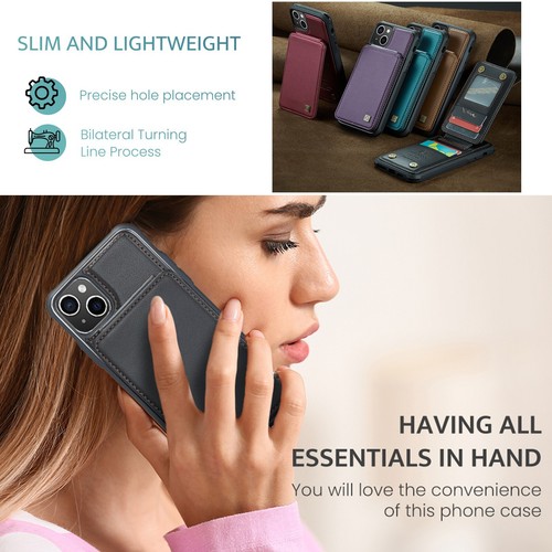 For Apple 16 /15/14/13 Pro Max Shockproof Magnetic Wallet Card Slot Leather Case - Picture 2 of 46