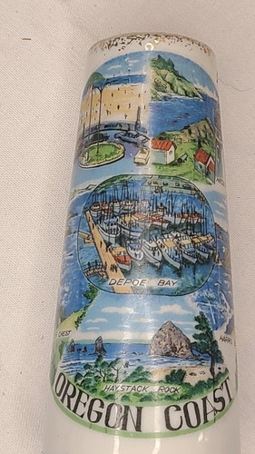 Salero y pimentero figurativo Oregon Coast 4" porcelana adorno dorado Japón - Imagen 7 de 10