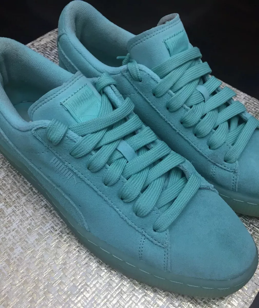 Chaussures de tennis en daim PUMA vert clair classiques Femmes taille 6 5 EU