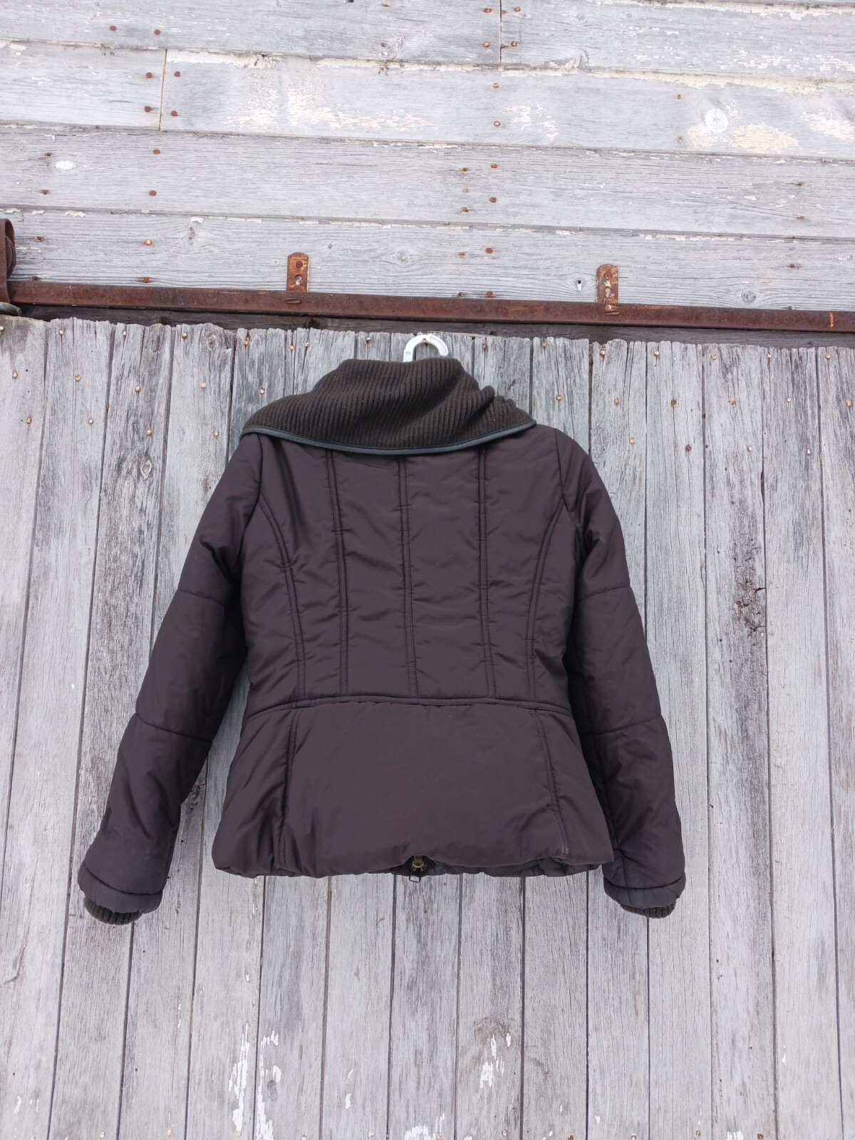 Zara Basic Size Large Puffer Jacket Wide Shawl Co… - image 4