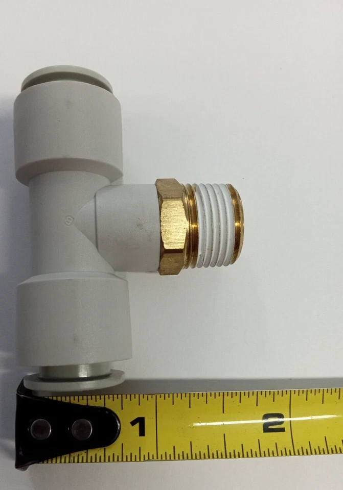 SMC KQ2T12-03S 12mmX12mmX3/8"NPT push-to-connect branch tee connector **5-pack** - Image 3 of 3