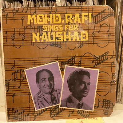 mohd Rafi Sings For Naushad Classic Hindi Album Bollywood LP Vinyl Record Rare 