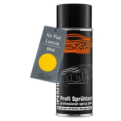 Autolack Spraydose für Fiat Lancia 864 Giallo Hertz Basislack Sprühdose 400ml