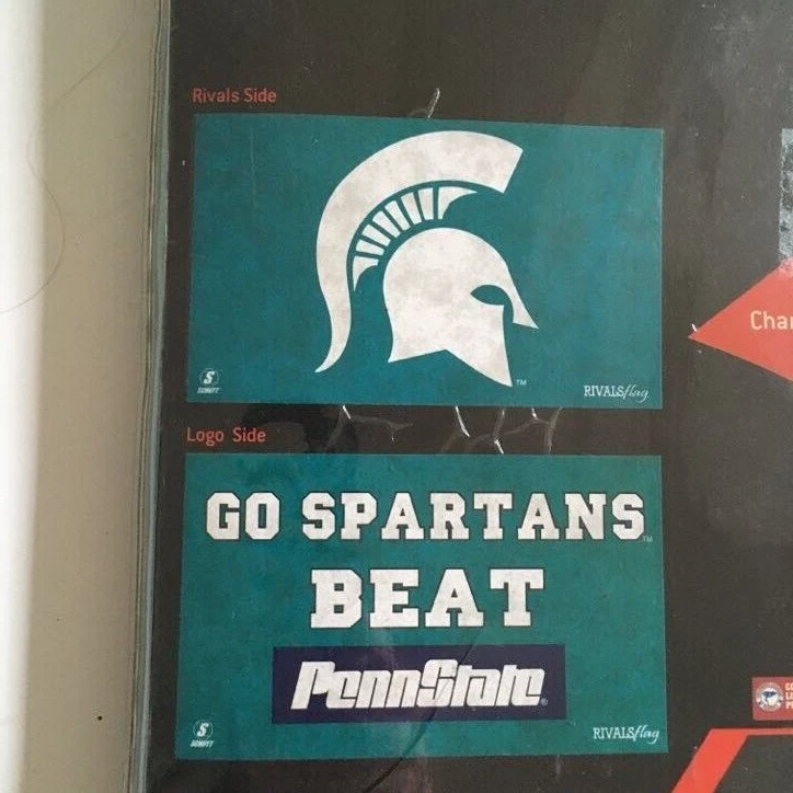 Michigan State venció a Penn State 3 x 5 bandera rival bandera universidad NUEVO fútbol Foto 2 de 4