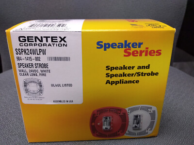 Altavoz Y Estroboscópico Para Alarma Contra Incendios Gentex SSPK24WLPW - 24 VDC, Montaje En Pared, Color Blanco