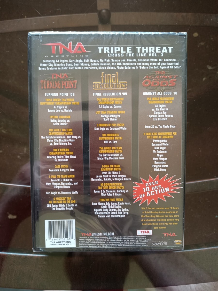 TNA Wrestling: Cross the Line, Vol. 3 (DVD, 2010, 3-Disc Set