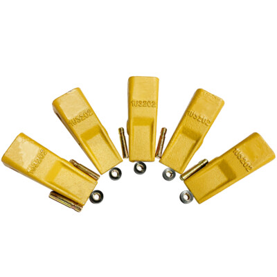 1U3202 J200 Excavator Bucket Teeth with Pins 8E6208 Retainers 8E6209 - 5 Pack