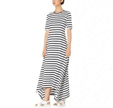 J.Crew High-Low Icon Navy Stripe Maxi Dress Size Small