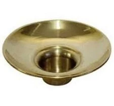 CANDLE HOLDER, SHABBAT CANDLE DRIP CUP, Brass
