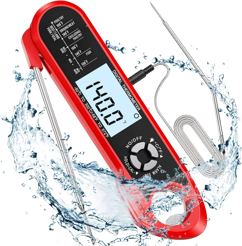 Meat Thermometer for Grill and Cooking, Waterproof Ultra Fast Meat Thermometer w