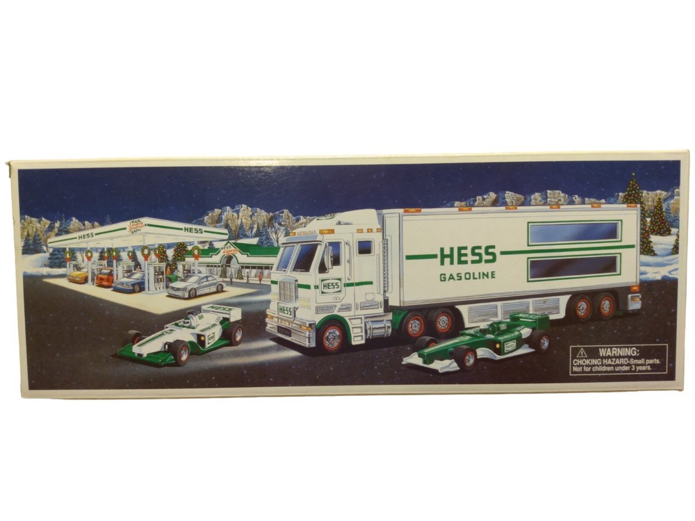 Hess 2003 Toy Truck & Two Race Cars In Original Box  NEW OLD STOCK