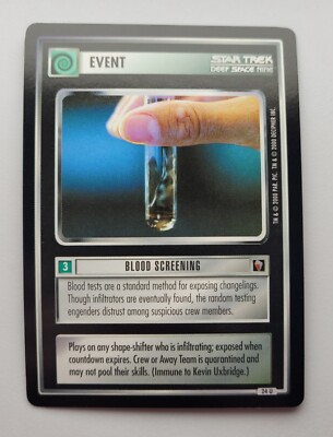 Star Trek CCG: BLOOD SCREENING | Uncommon | SAVE UP TO 25% | 1E Mirror