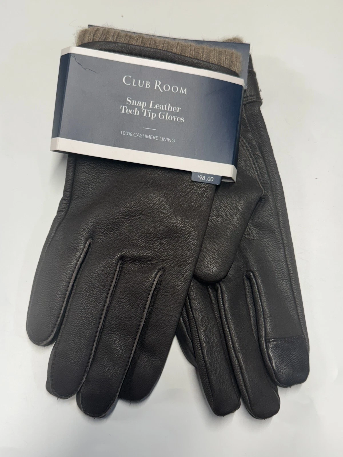 Club Room Men's Gloves Medium Leather Cashmere size Brown Touchscreen
Opens in a new window or tab
