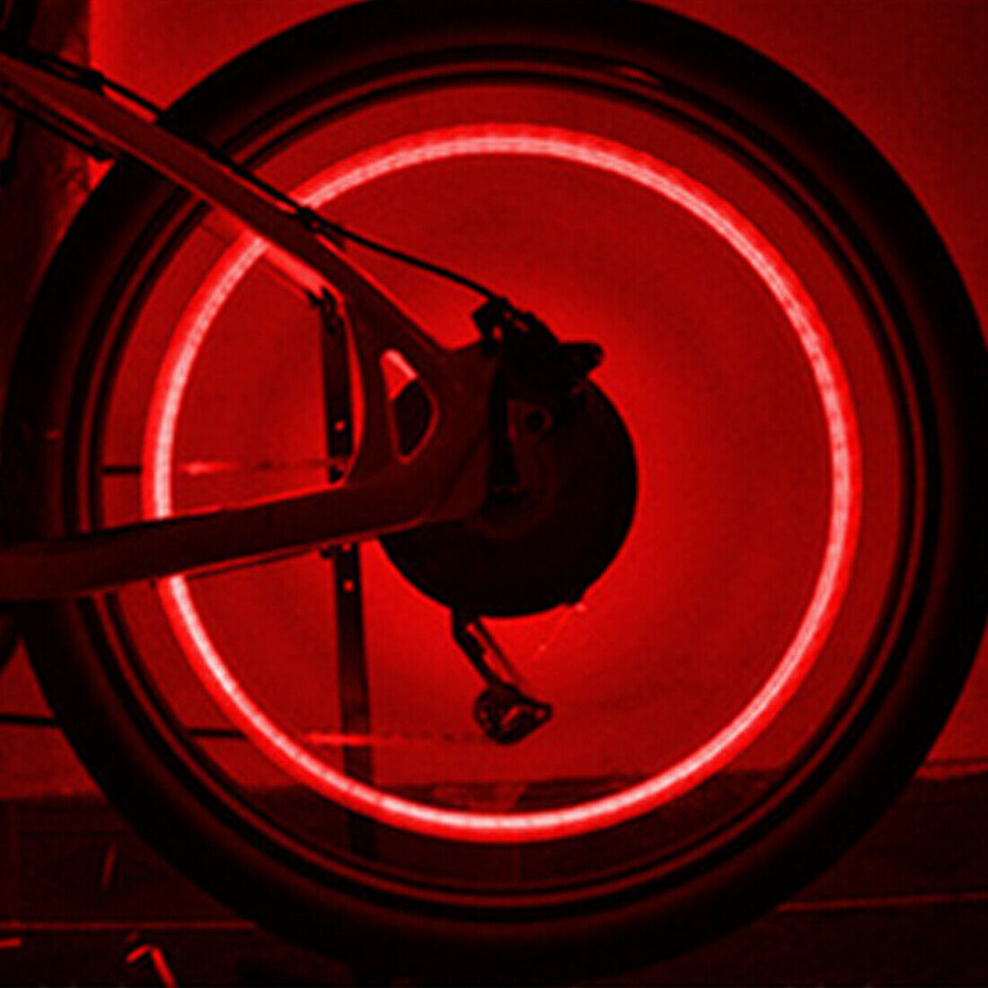 4x Red LED Dragonfly Wheel Tyre Tire Air Valve Stem Cap Lights Lamp For