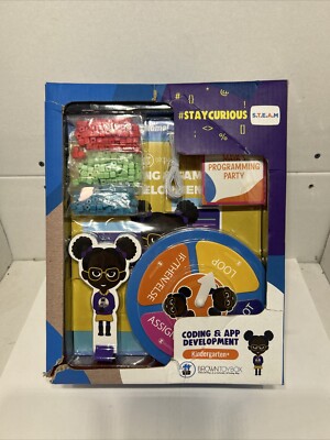 Brown Toy Box Maya Coding App STEAM Kit Hands-On Binary Code Beads String